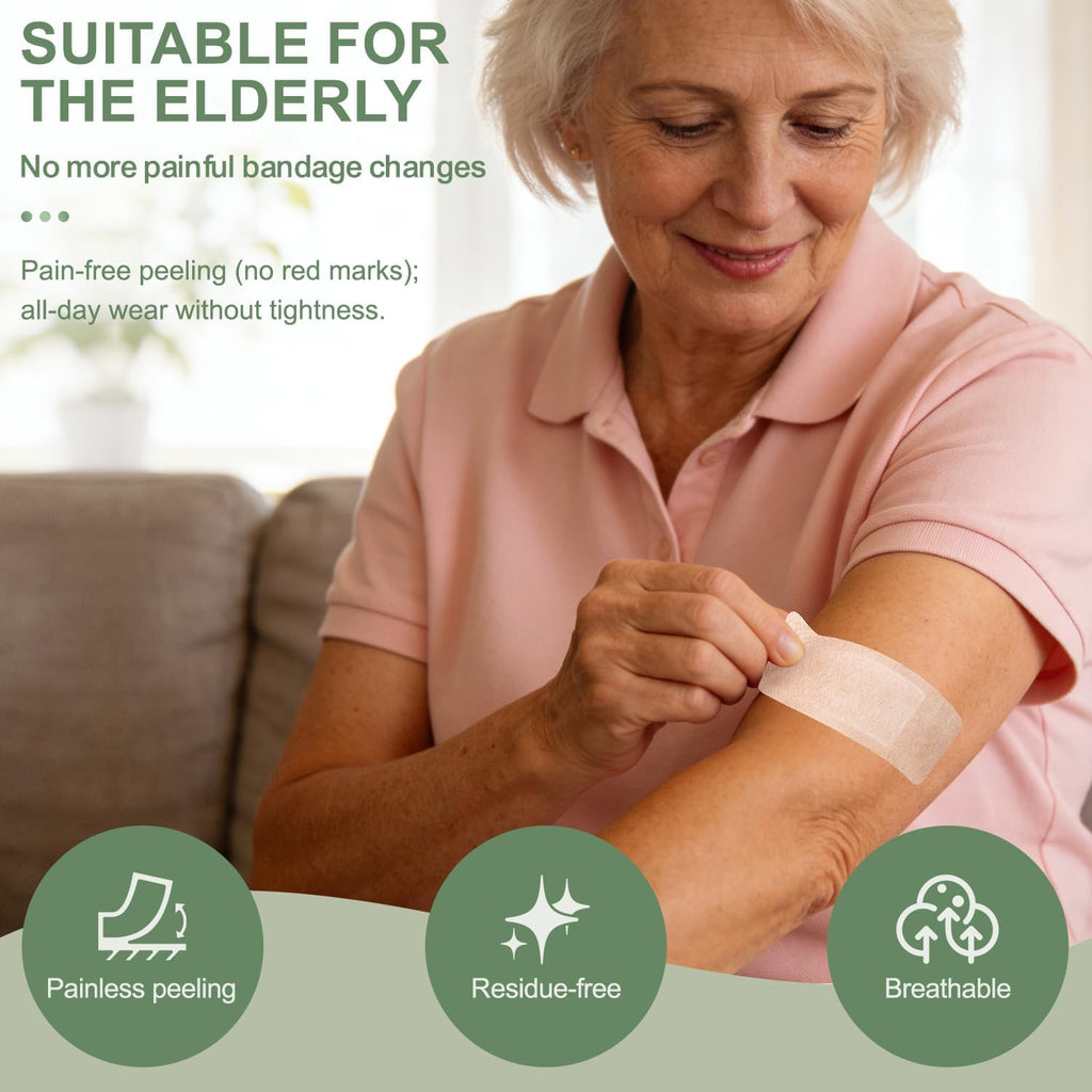 hysimedy silicone bandages for sensitive skin variety pack, close-up detail