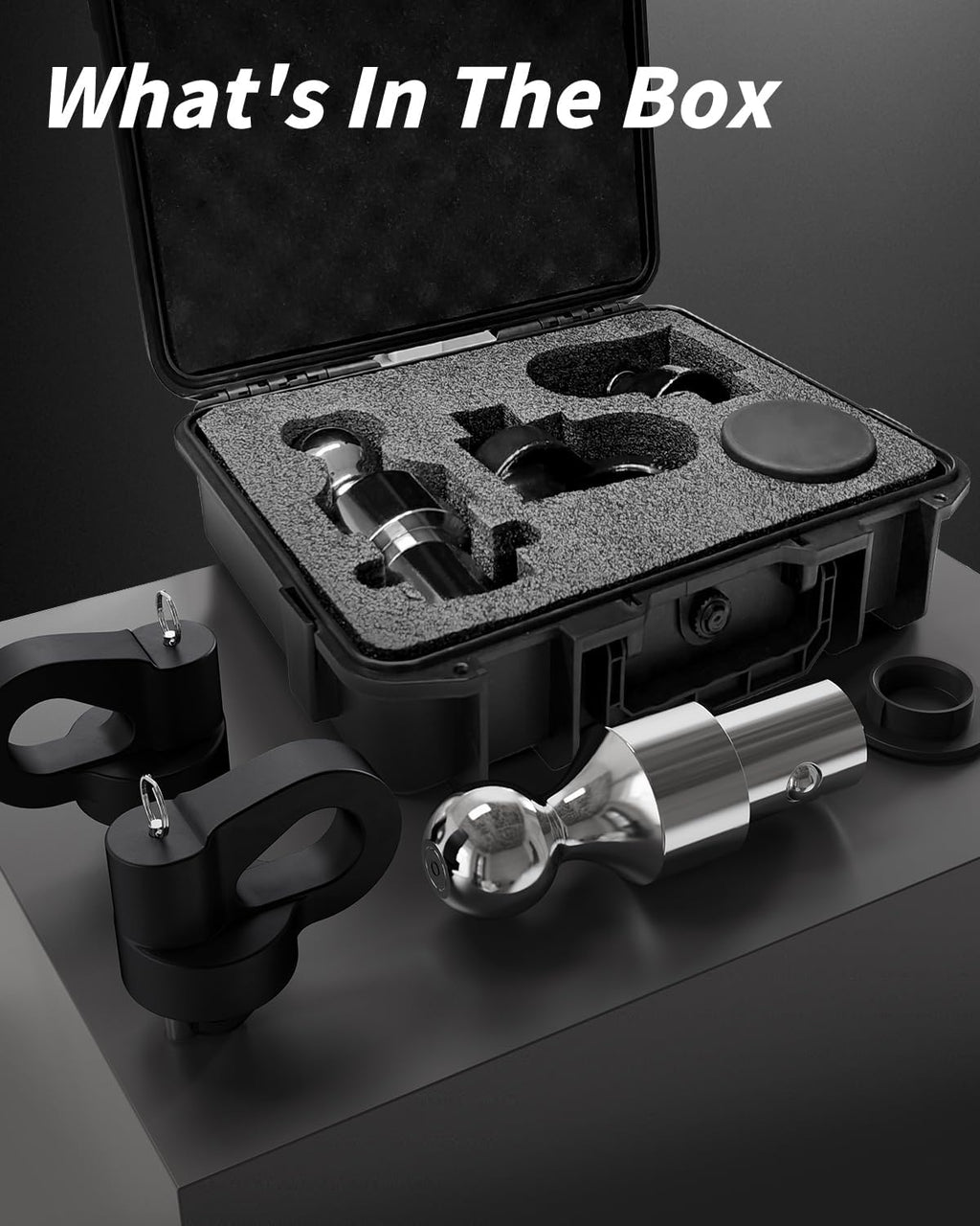 60692 Puck System Gooseneck Hitch Ball Kit with Box, Fit for 2013-2024 Ford F250 F350 F450, 2016-2024 Chevrolet GMC 2500HD 3500HD & Nissan Titan XD, 2-5/16“ Ball kit, 30K lbs GTW/7.5K lbs VTW