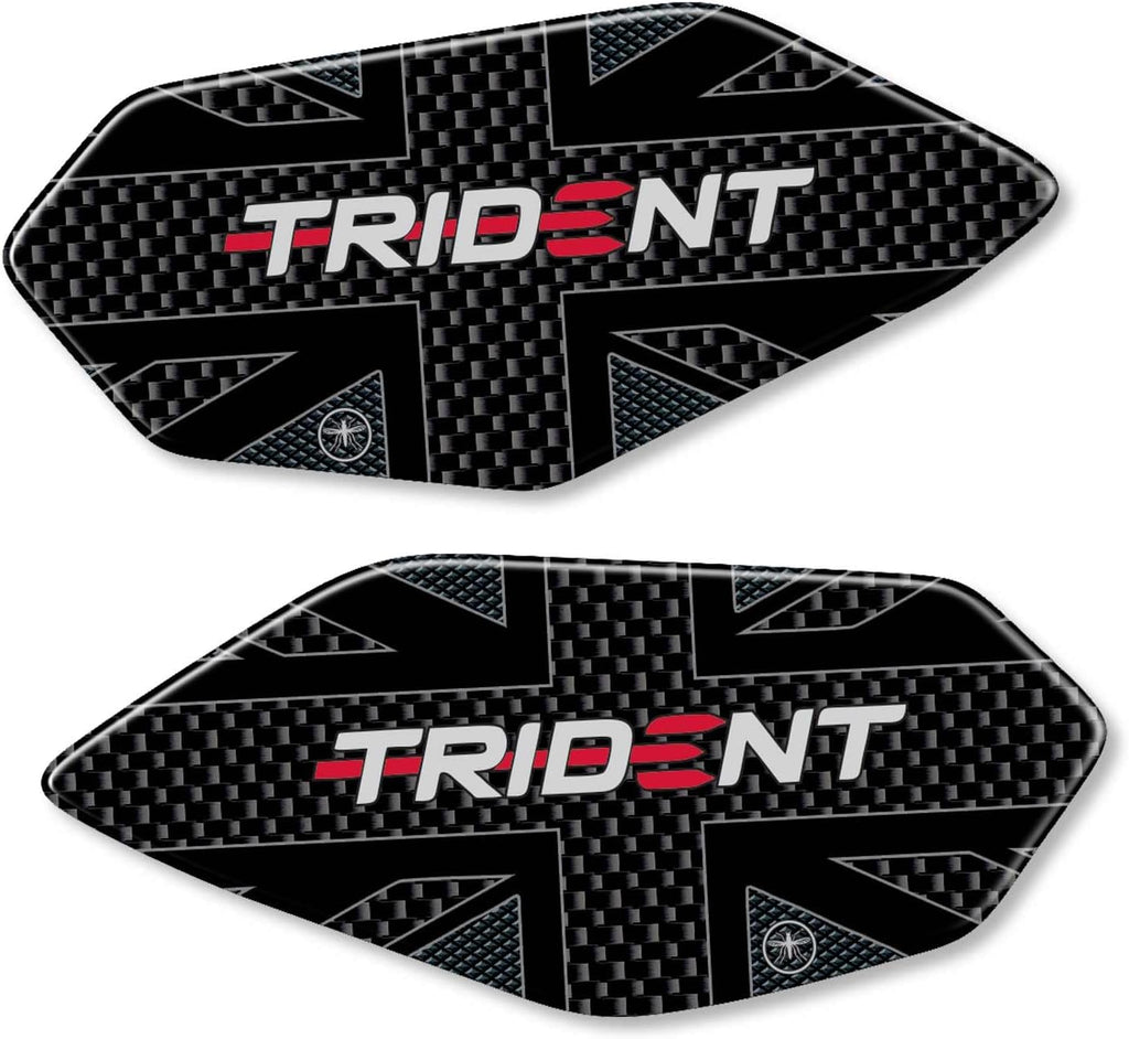 labelbike - 3D Sticker Motorcycle Door Sill Protection and Decoration in Resin Compatible with Triumph Trident 660 2021-2026 Color Carbon Black