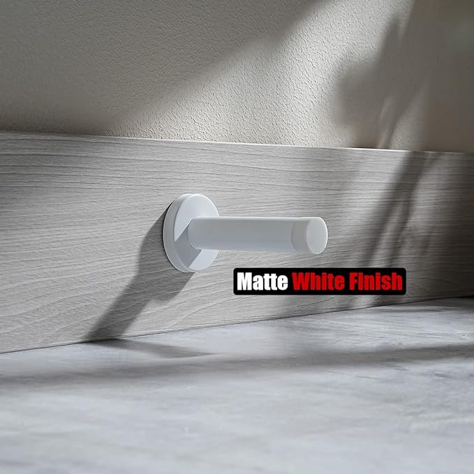 JQK Door Stopper White, 304 Stainless Steel Thicken 1mm Sound Dampening Door - Image 4