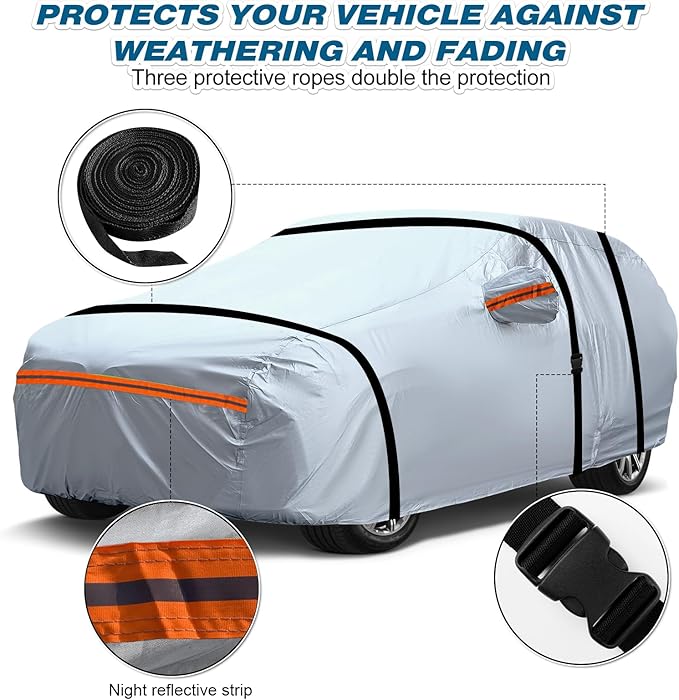 TUCAREST 6 Layers Full Car Cover - Image 9