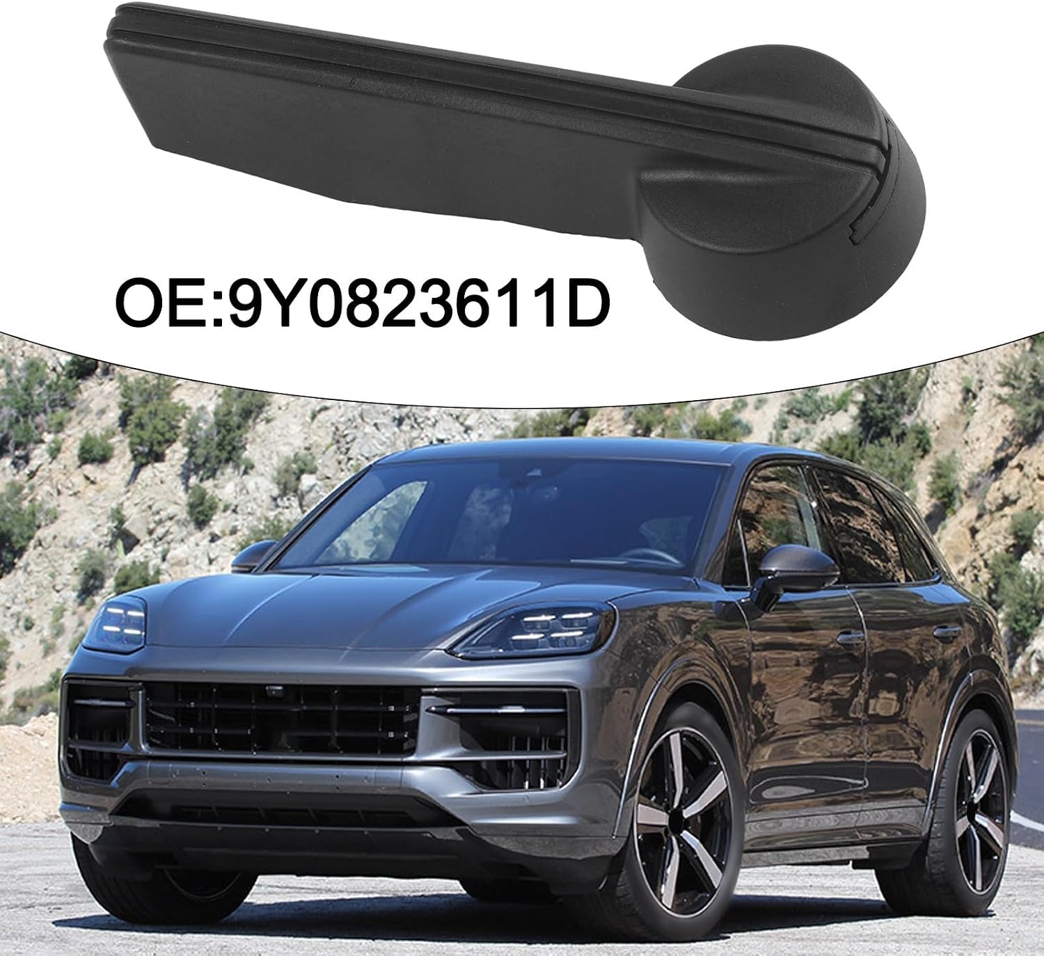 Hood Opening Handle 9Y0823661D for Porsche for CAYENNE & for MACAN 2018-2023, Fixes Broken, Floppy Release Lever, Black ABS Engine Lid Latch Replacement, Restores Smooth Hood