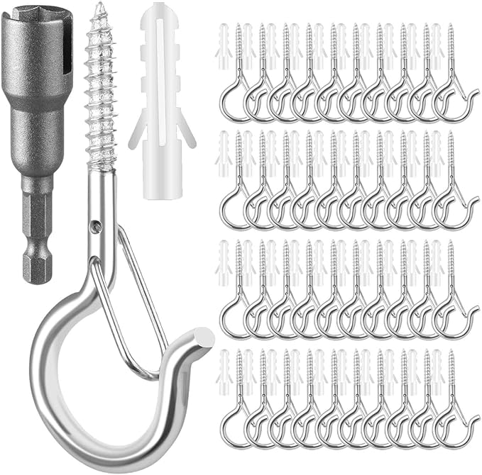 96 PCS Q-Hanger Hooks, Screw Hooks by FSAH