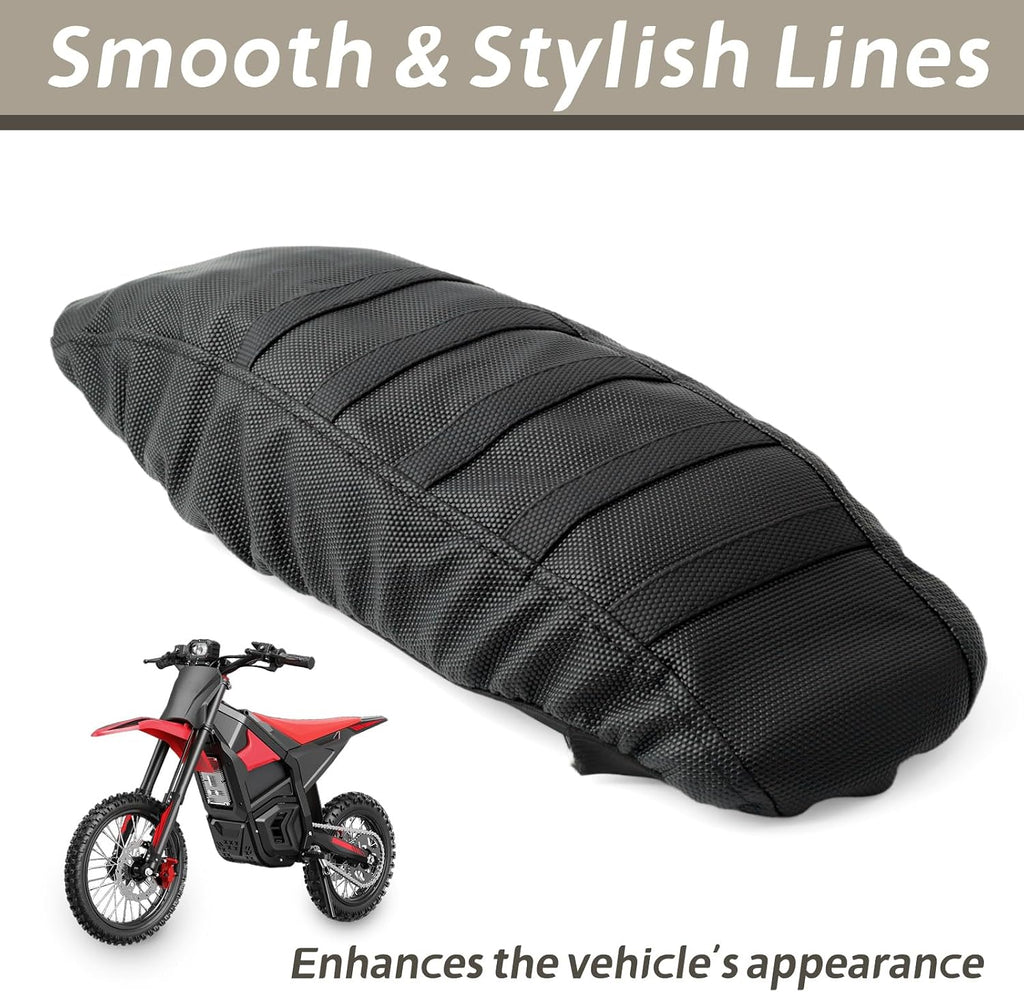 Electric Dirt Bike Seat Cover Compatible with Yozma IN10 E-Bike, Black Stripe Non-Slip Motorcycle Cushion Cover Replacement Non-Universal Easy Installation