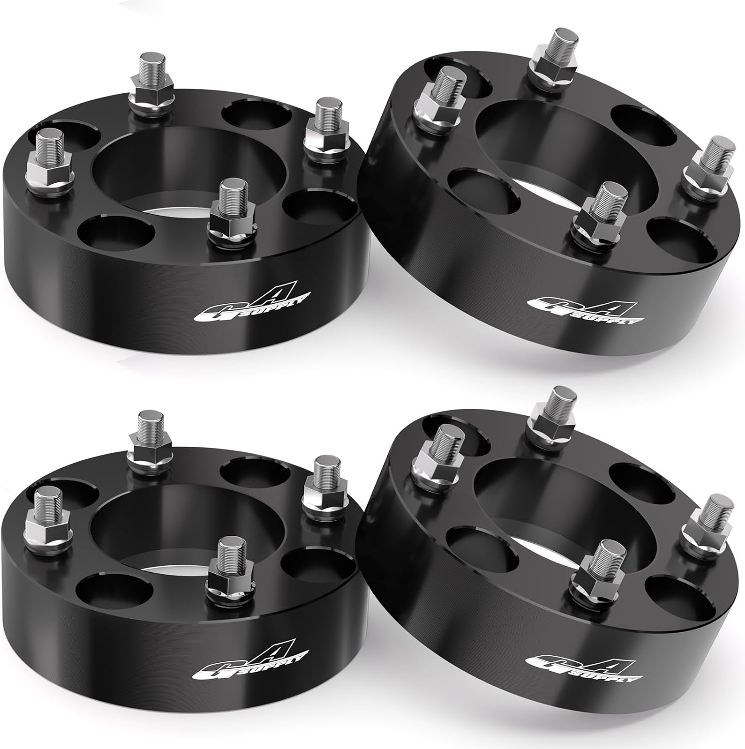 GAsupply ATV Wheel Spacers 4x110, Compatible with CFMoto, Segway, Yamaha, 1.5" 38mm Wheel Spacer Adapters Black 74mm Hub Bore with 12×1.25 Studs, 4 Pack