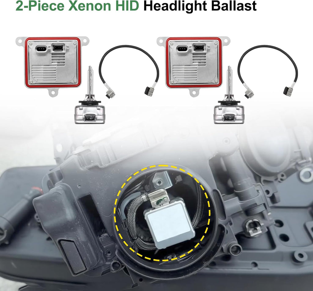2PCS Xenon HID Headlight Ballast Control Unit with Igniter & D3S Bulb, 20928264 Xenon Ballast Kit Compatible for 2013-2020 Chevrolet Blazer Impala Malibu Suburban Tahoe # 13587720 13587843 13503432
