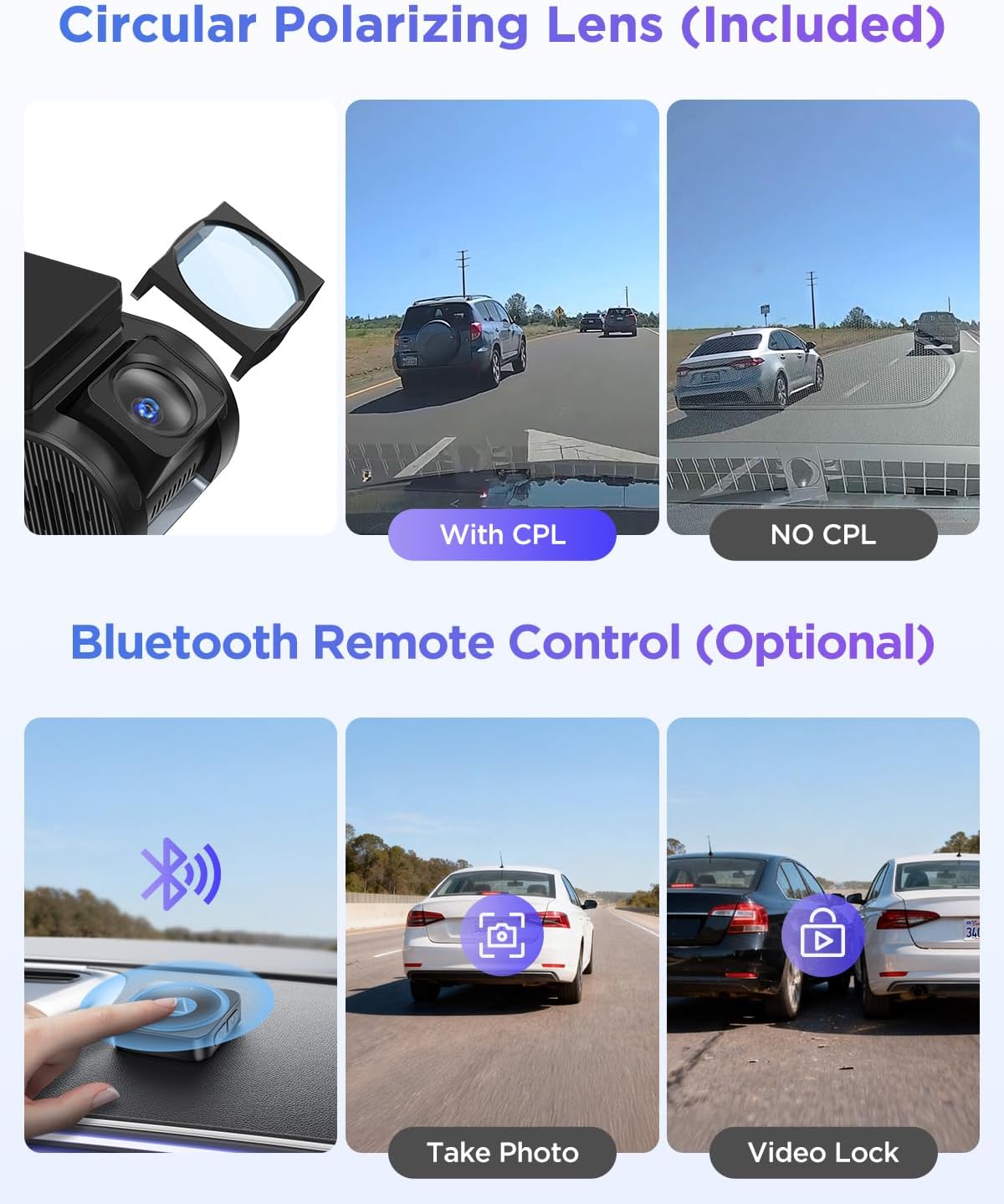 viofo a119m pro 4k hdr mini dash cam, front angle view
