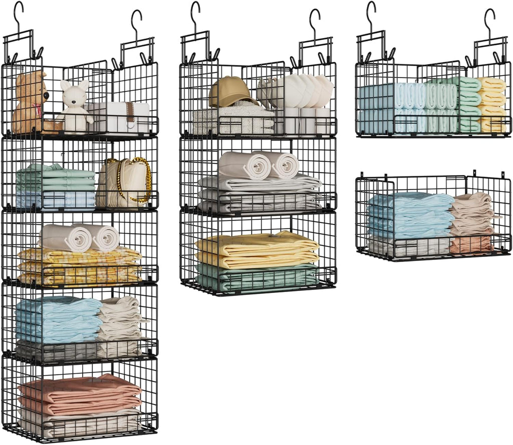 vygrow 5 tier hanging closet organizer with adjustable, main product view