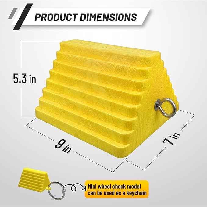 Premium 4 pcs Heavy Duty Wheel Tire Chocks, Vehicle Chocks - Image 2