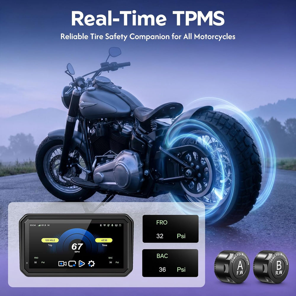 2026 LBW 6" Motorcycle CarPlay QLED Touchscreen (Includes 128G SD), with...