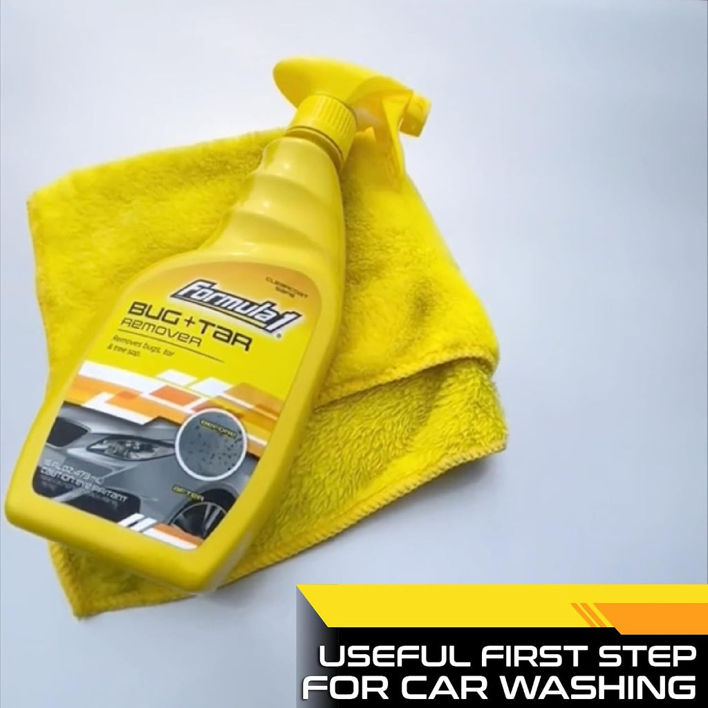 Formula 1 Bug and Tar Remover - Powerful Exterior Degreaser and Pre Wash for Detailing - Safe for All Auto Surfaces, 16 ounces