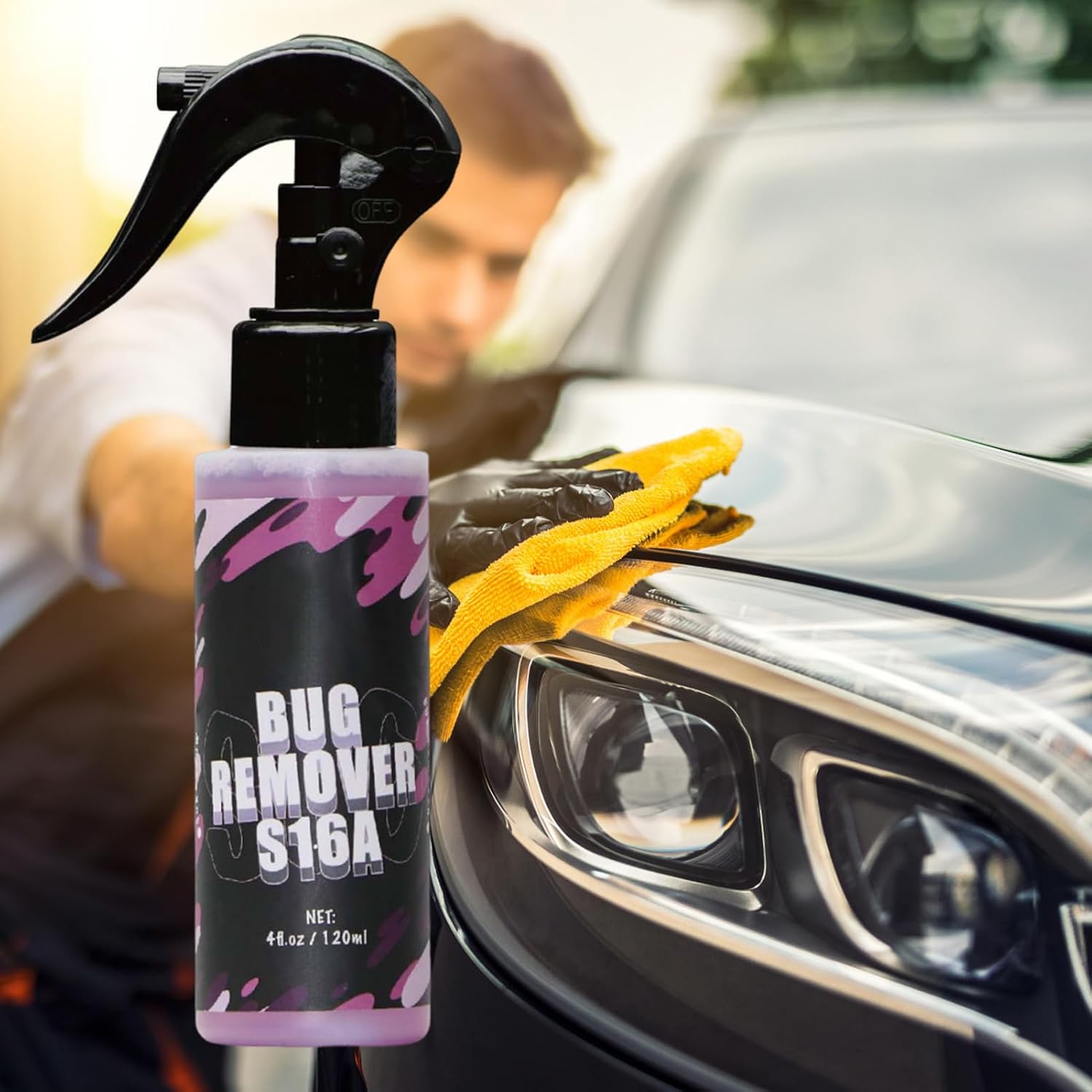 Gum Remover for Cars - 120ml Quick-Dissolving Tar Cleaner | Car Glass Oil Film Stain Removal for Truck Body Panels Auto Trim Windshield Automotive Vehicle Paint Protection Detailing Tool