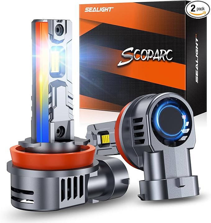 SEALIGHT H11 H8 H9 H16 Bulbs, 1:1 Design 50000LM by SEALIGHT