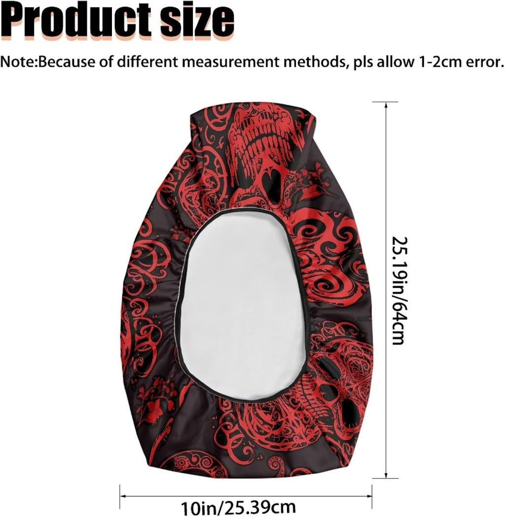 Skull Universal ATV Seat Cover Horror Halloween Bloody Skull Comfortable Breathable Soft Non Slip Seat Cover Protector Mexican Day of The Dead Compatible with Most Models