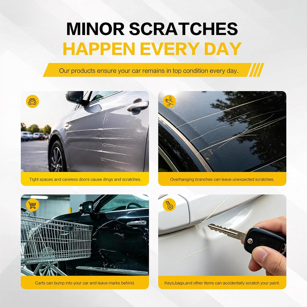 Nano Scratch Remover, Plastic Polish Scratch Remover, Deep Car Scratch Remover Kit, Quick Repair Scratches and Restore Shine for Car 2pcs