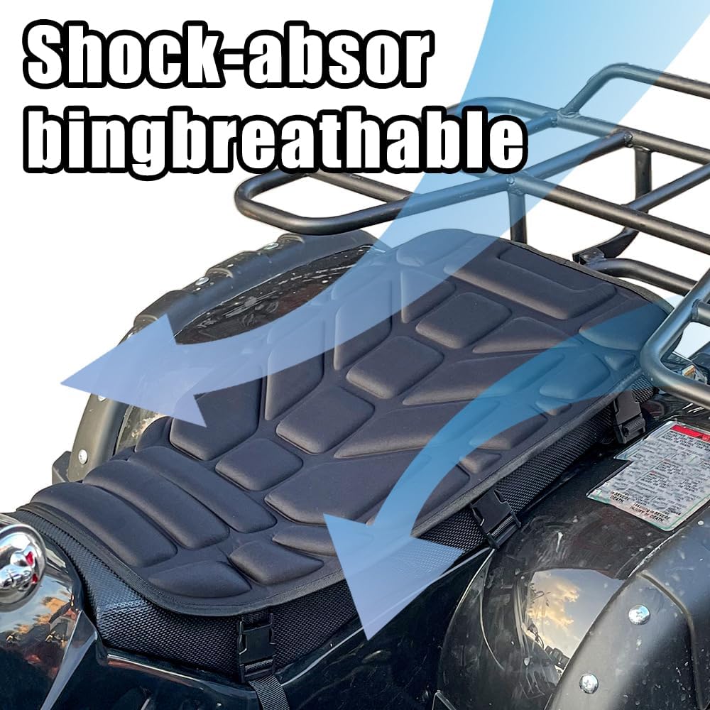ATV Seat Cover for Yamaha Grizzly 450 2007 2008 2009 2010 2011 2012 2013 2014, Watertight Non-Slip Universal Fit Four Wheeler Seat Protector Durable All-Weather Replacement Cushion Cover