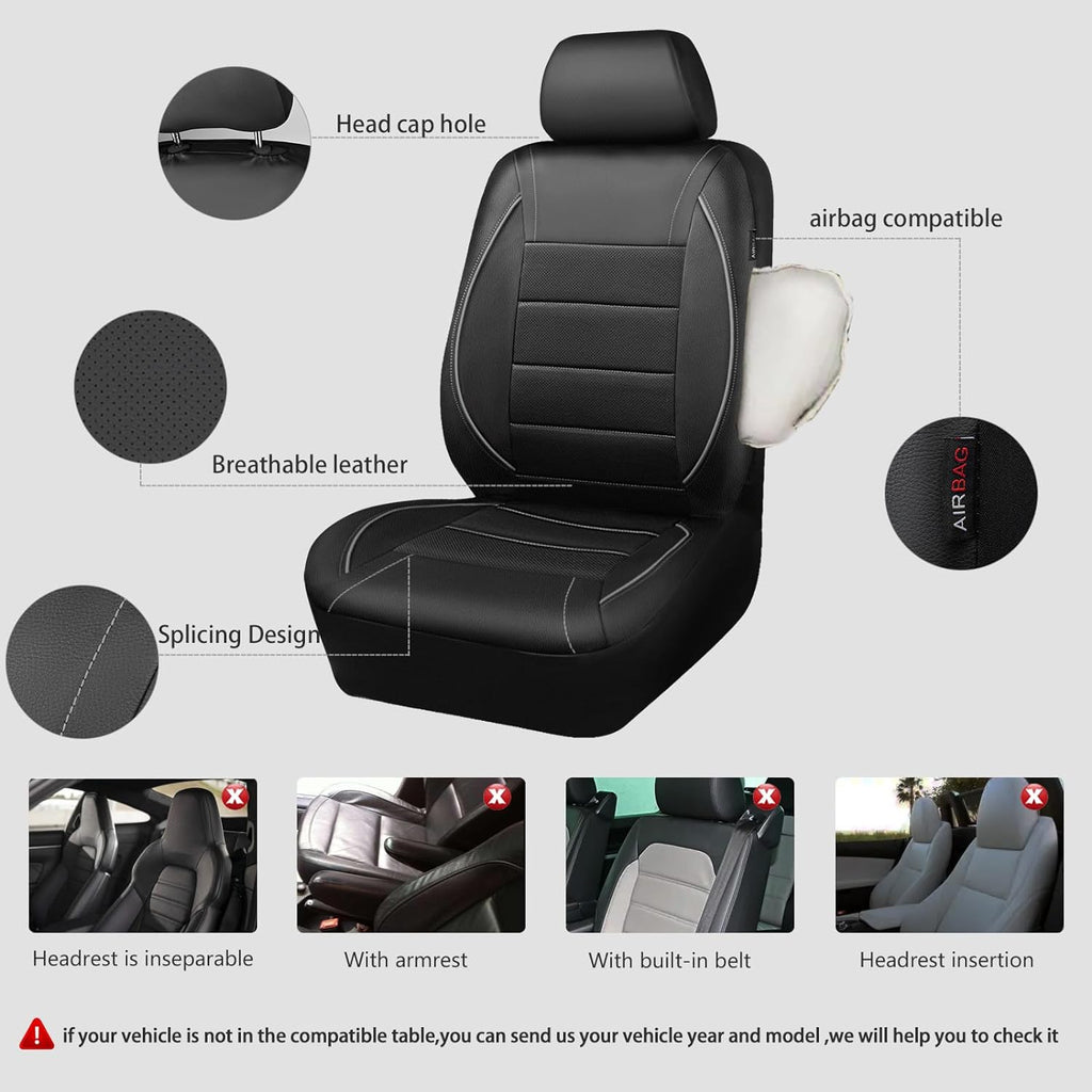 car pass universal reflect piping leather car seat, close-up detail