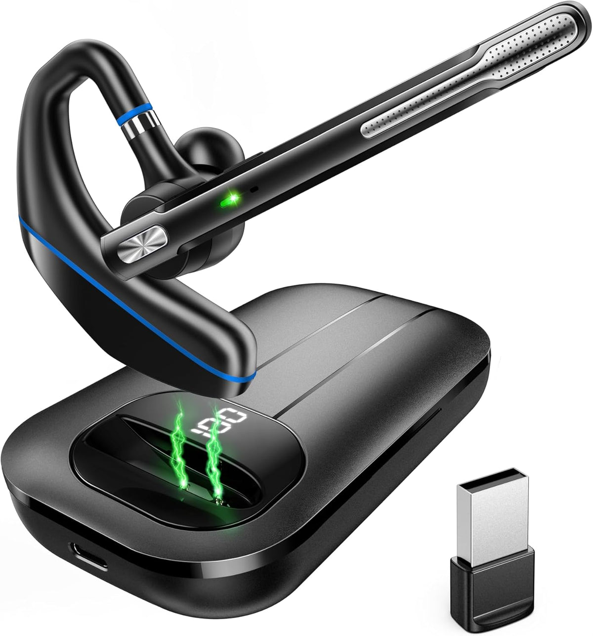 Bluetooth Headset V5.3, Wireless Earpiece