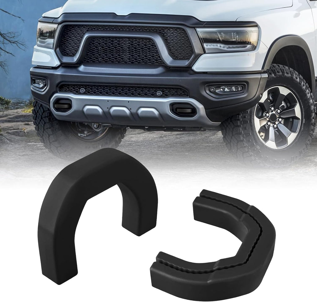 Front Tow Hooks Covers Hitch Cover Customized Car Tow Hooks Compatible with RAM 1500 Accessories 2019-2026|Black (Not Fit for RAM 1500 Classic,Warlock,RAM 2500,RAM 3500)