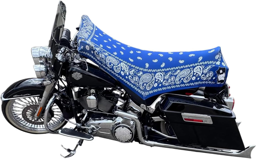 THIGHBRUSH® - Azul - Water Repellent Motorcycle Cover and Sunshade (Blue) | Keep Your Bike Seat Cool and Dry