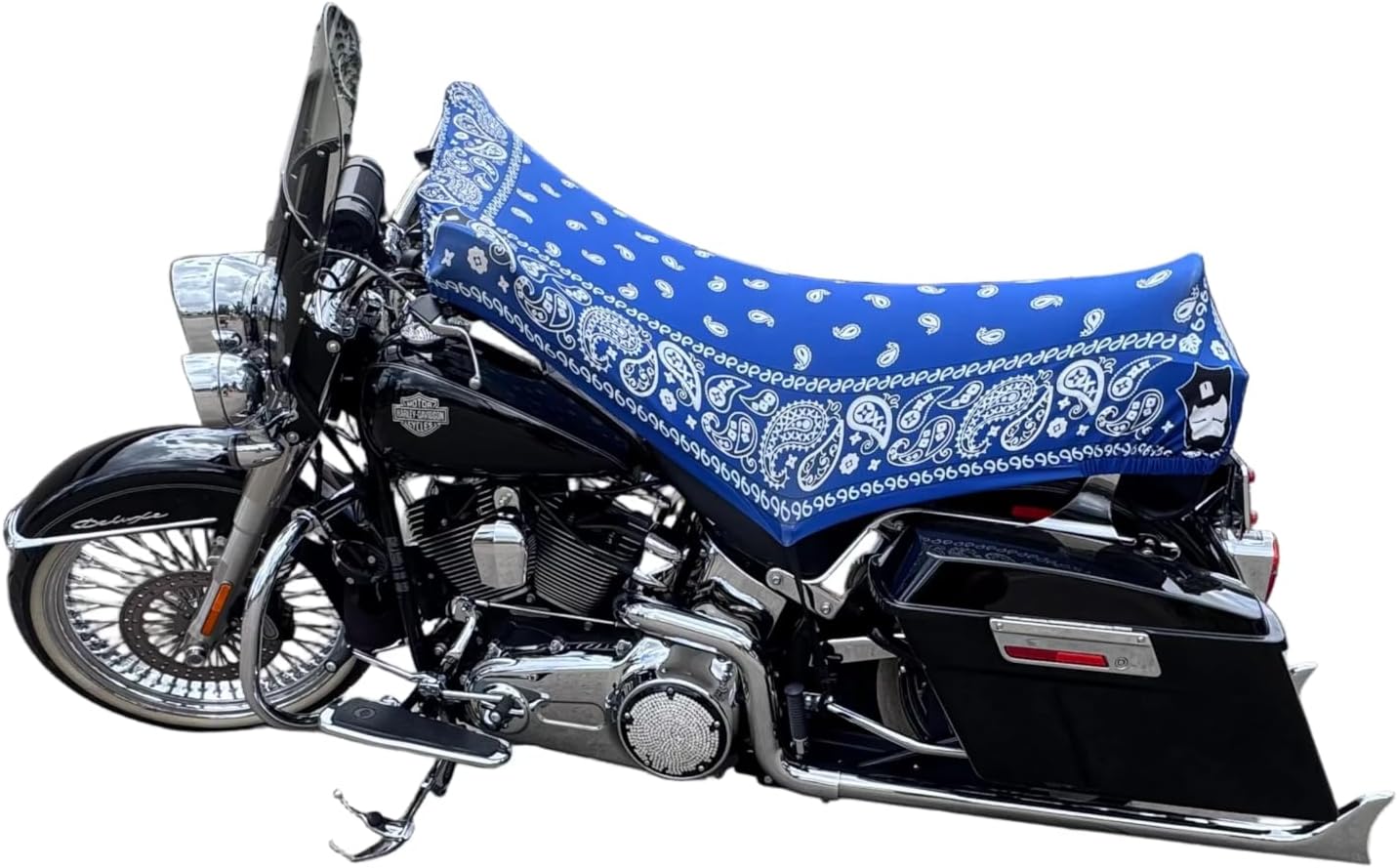 THIGHBRUSH® - Azul - Water Repellent Motorcycle Cover and Sunshade (Blue) | Keep Your Bike Seat Cool and Dry