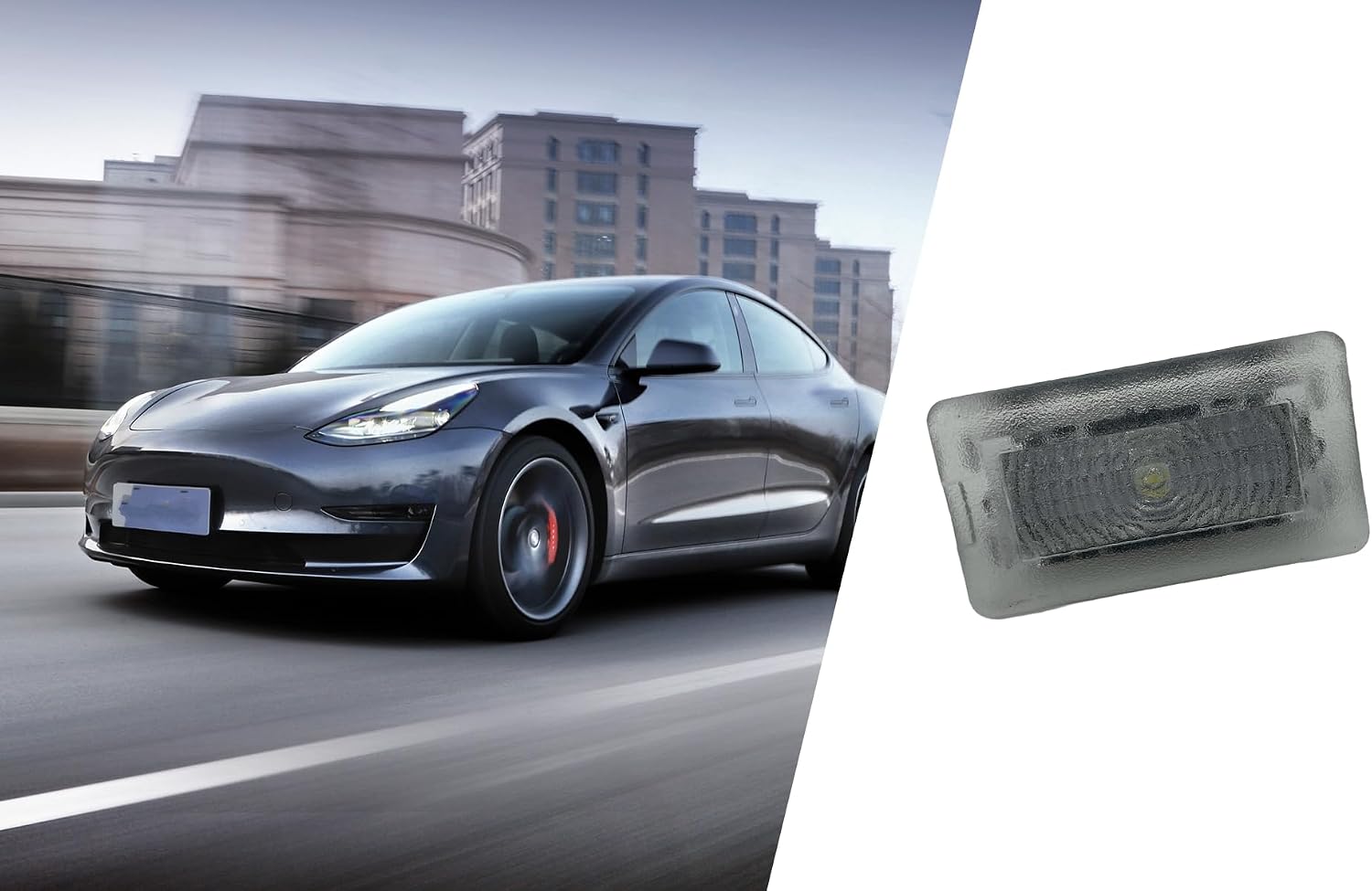 1007151-70-E LED Interior Light Assembly for Tesla Model 3/S | 2017-2021 Model 3, 2012-2021 Model S, Door/Puddle/Glove Box/Footwell/Trunk Lighting, Replacement