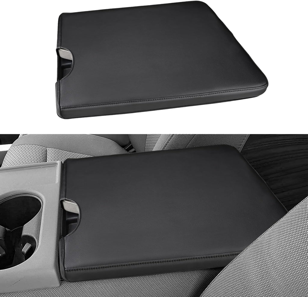 INTGET Center Console Armrest Cover for 2026 Ford F150 Accessories 2015-2023 2024 2025/for F250 F350 F450 F550 2017-2026 40/20/40 Jump Seat Car Arm Rest Lid Seat(black stitches, 2015-2026 Jump Seat)