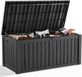 180 gallon resin deck box, outdoor storage box, main product view