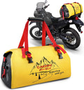 NICECNC Waterproof Motorcycle Dry Duffel Bag 66L, 500D PVC Motorcycle Tail Bag Rear Seat Rack Trunk Bag Universal Motorcycle Travel Luggage Storage Bag Fit for Adventure Riding Camping Boating, Yellow