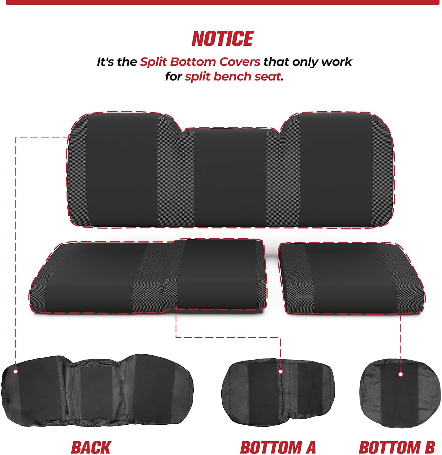 KEMIMOTO 1680D UTV Seat Covers Set Compatible with Polaris Ranger 1000 2020-2026, Polaris Ranger XP 1000 2017-2021, Oxford Fabric Pet Toenail Proof Accessories