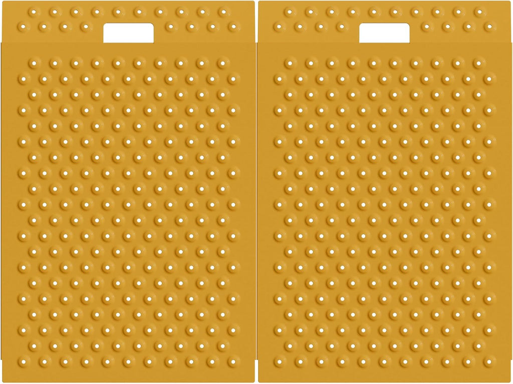 VNN 36" x 48" Shed Ramp for Riding Mower - 1500 LB Capacity Shed Ramps, Anti-Slip Punch Plate Ramp for ATV, Motorcycles, Garages & Barns (2PC, Yellow, Alloy)