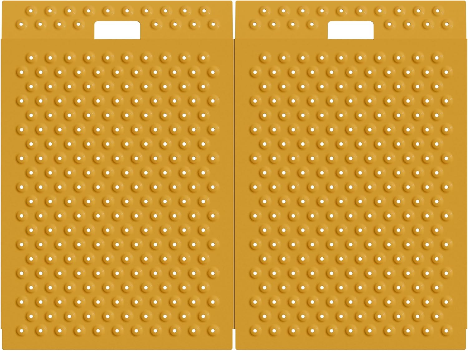 VNN 36" x 48" Shed Ramp for Riding Mower - 1500 LB Capacity Shed Ramps, Anti-Slip Punch Plate Ramp for ATV, Motorcycles, Garages & Barns (2PC, Yellow, Alloy)