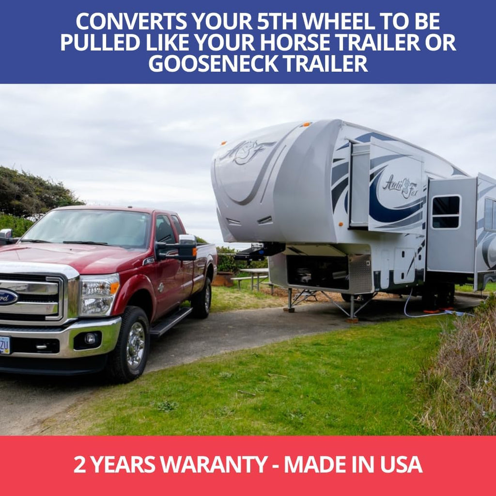 T-Built 5th Wheel to Gooseneck Adapter 17", Made in USA, Fifth Wheel to Gooseneck Adapter for RV Camper Trailer, 20.000 Pound Rating