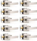 gobrico 10 pack privacy square brushed nickel door, main product view