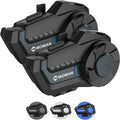 Moman Motorcycle Intercom, H2 Pro【2 Pack Carbon Fiber】 Motorbike Helmet