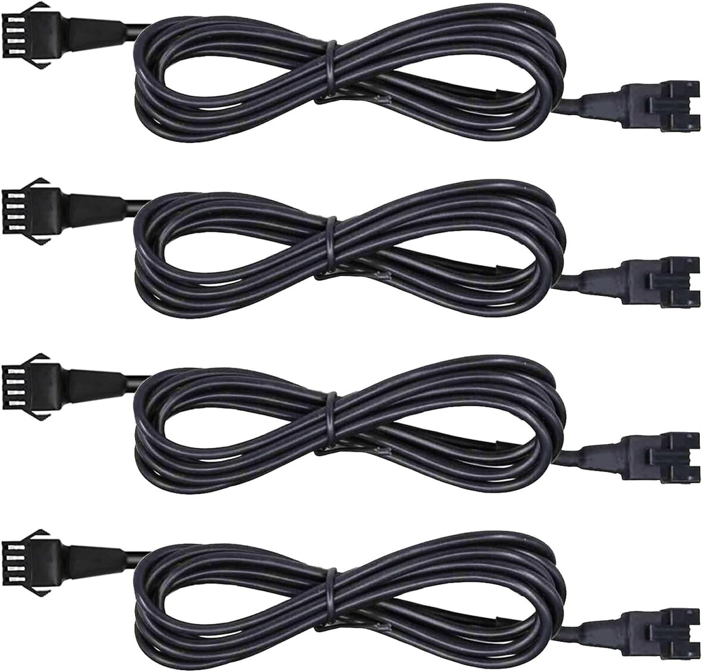 Hovano 4 PCS 60 inch/150cm 4 Pin RGB LED Multi-Color Accent Light Extension Cable Wire Cord Set for LED Motorcycle ATV Car Light Multi-Color Neon Strip Trucks Rock Lights (60 inches Cable)