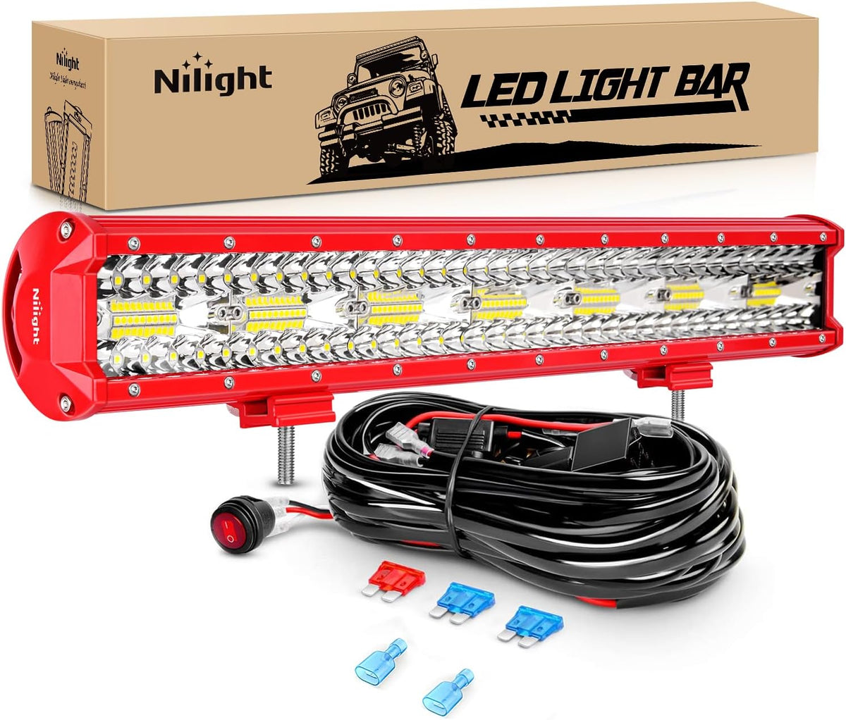 nilight led light bar 20 inch with wiring, main product view