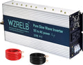 WZRELB 4000W Pure Sine Wave Inverter, Car Power Inverter 12V DC to 110V 120V AC
