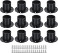 uxcell 12pcs stainless steel closet rod brackets, 1.25inch, main product view