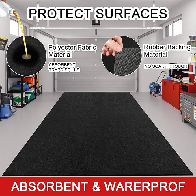 Heavy-Duty Garage Floor Mat 17' x 7'4" - Image 4