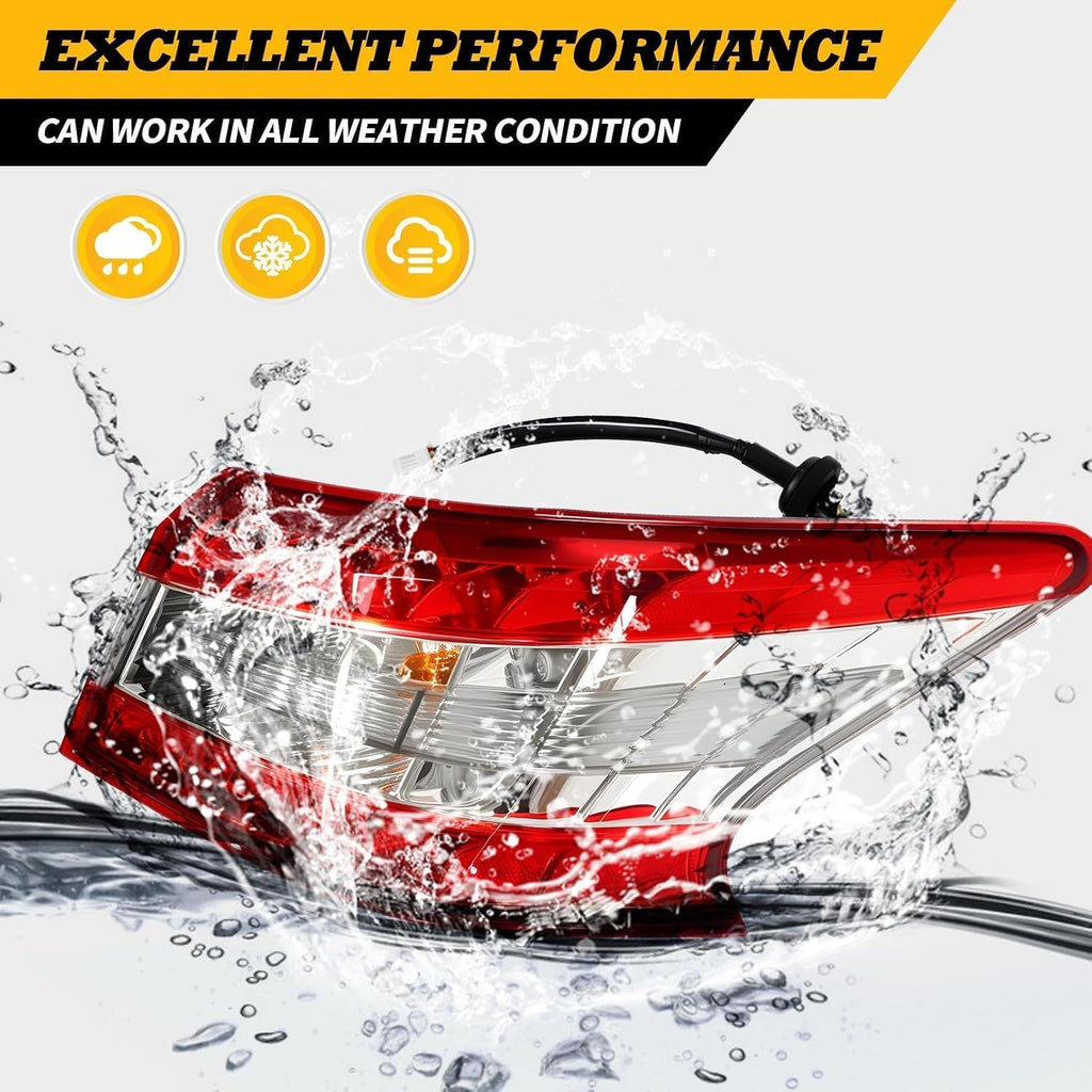 Right Outer Tail Light Assembly Compatible with Sentra 2013-2015 | W/Bulbs Passenger Side Rear Tail Lamp Taillight NI2805100 265503SG0A 26550-3SG0A