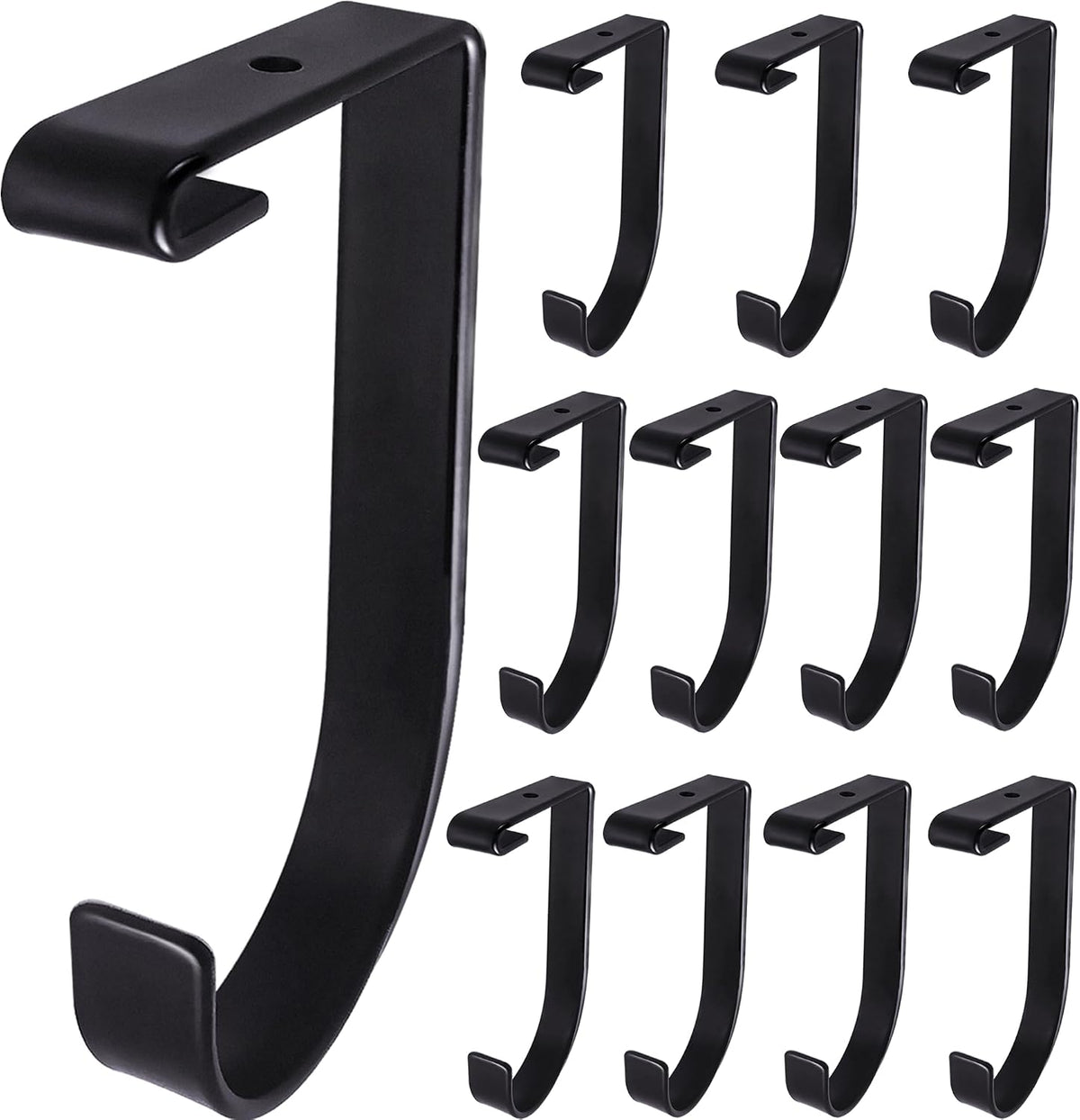 12-Pack Heavy Duty Add-On Storage Flat Hook Accessory