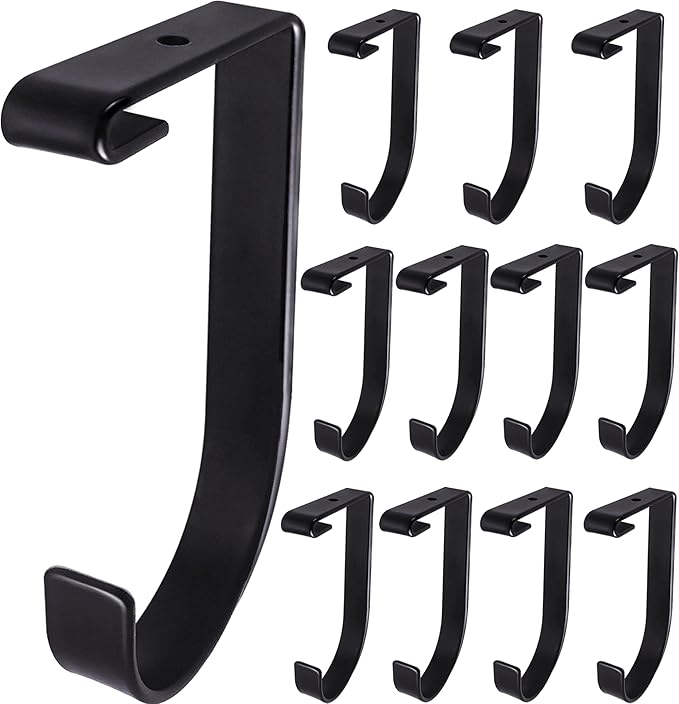 12-Pack Heavy Duty Add-On Storage Flat Hook Accessory by Saderoy