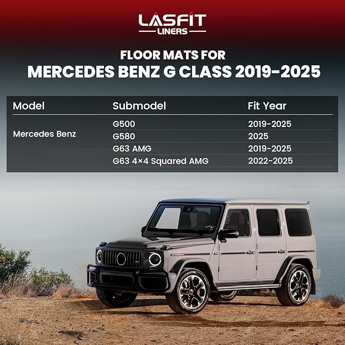 LASFIT Cargo Mats for Mercedes Benz G Class G550 / G580 / G63 AMG SUV 2026 2025 - Image 5