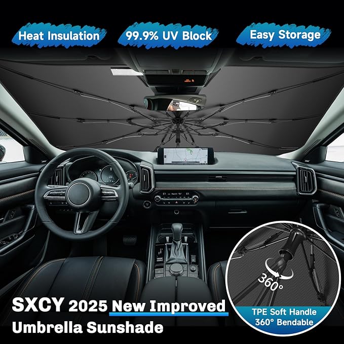 SXCY for 2023-2025 Mazda CX50 Windshield Umbrella Sunshade for 2025 Mazda CX50 - Image 2