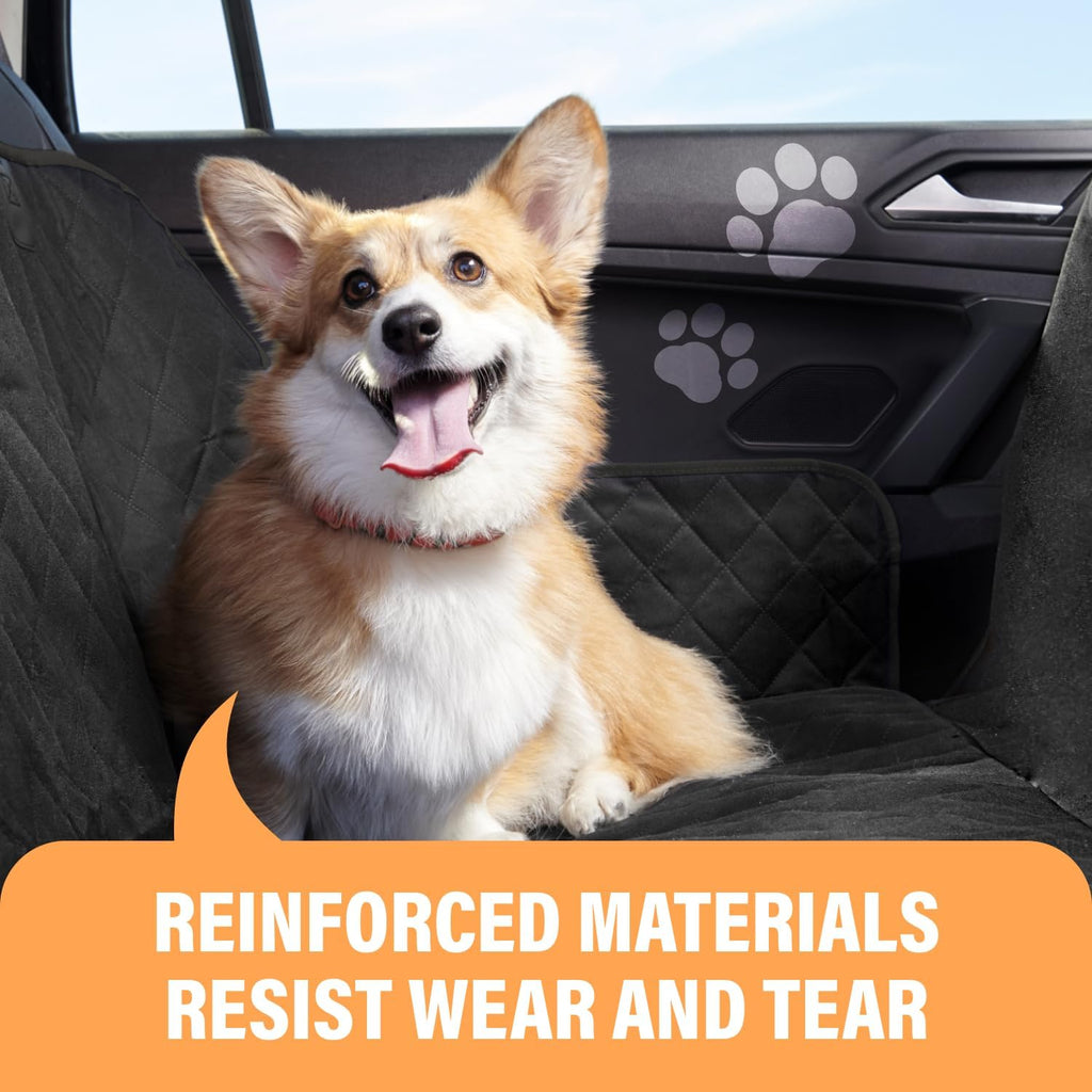 active pets black standard dog car hammock back shown in use