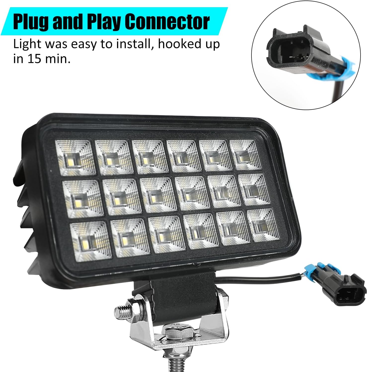 SUNPIE Reverse Lights for Polaris Ranger 1000 2018-2026, Bright LED Backup Lights Kit 36W Waterproof LED Kit for Ranger 1000 Crew, Back Up Light Assemblies Plug and Play