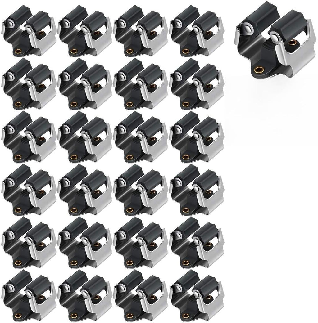 3-H Mop and Broom Holder Wall Mount 25 Pack, Broom Hanger Wall Mount