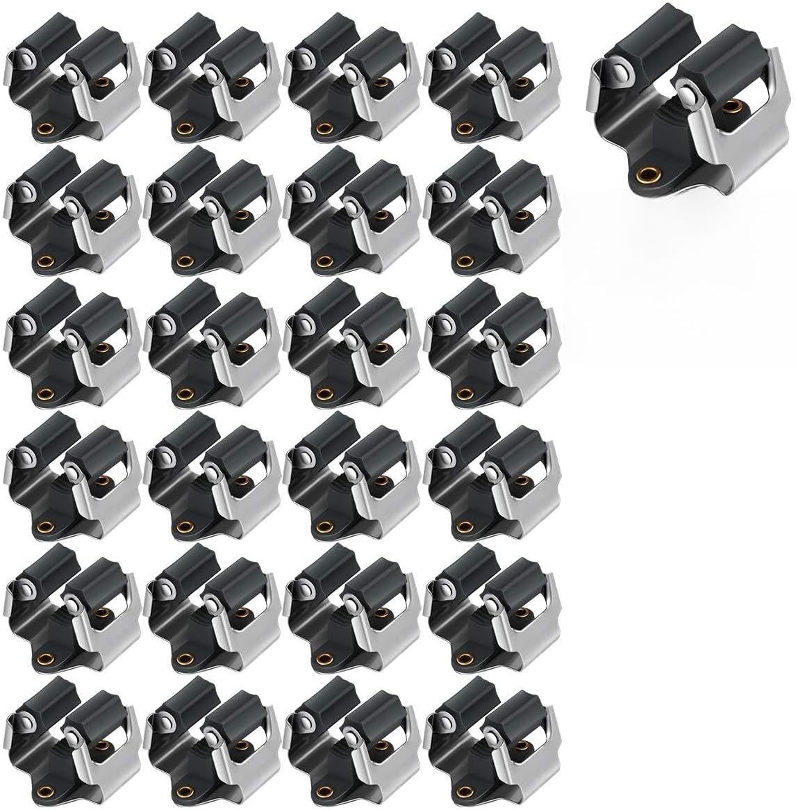 3-H Mop and Broom Holder Wall Mount 25 Pack, Broom Hanger Wall Mount