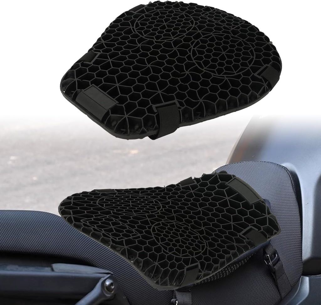 SUNPIE Motorcycle Seat Cushion Universal 3D Gel Honeycomb Motorcycle Seat Cover Breathable and Comfortable Large Seat Cushion Pad